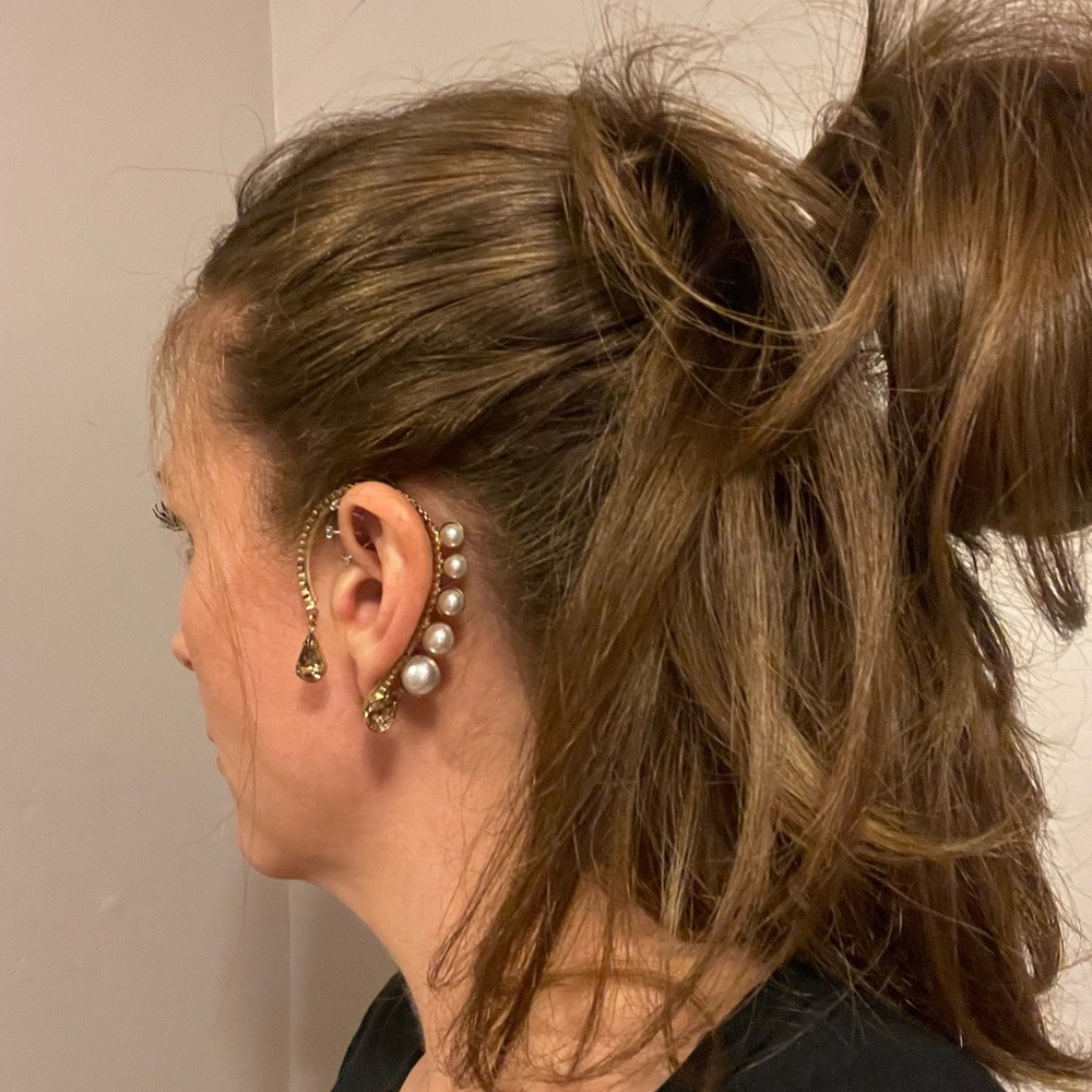 Dylanlex Gold and Pearl Ear Cuff